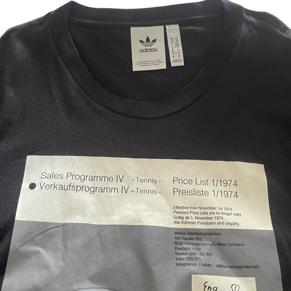 Young Adult Men's Short Sleeve Vintage-Inspired Adidas Unique Graphic Tee Size M - Picture 4 of 5